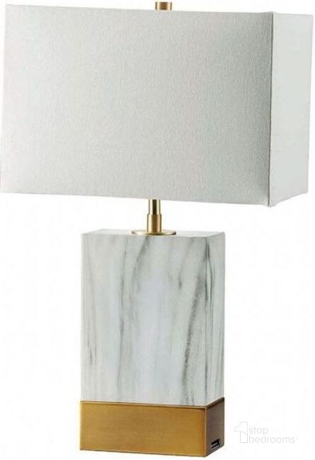 The appearance of Faith White Marble and Gold Table Lamp designed by Furniture of America in the modern / contemporary interior design. This white and silver piece of furniture  was selected by 1StopBedrooms from Faith Collection to add a touch of cosiness and style into your home. Sku: L731197-GL. Material: Metal. Product Type: Table Lamp.