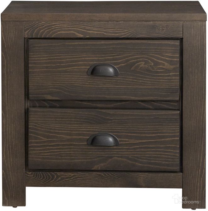 The appearance of Falcon Bluff Nightstand In Saddle designed by Progressive Furniture in the transitional interior design. This saddle piece of furniture  was selected by 1StopBedrooms from Falcon Bluff Collection to add a touch of cosiness and style into your home. Sku: B679-43. Product Type: Nightstand. Material: Pine. Image1