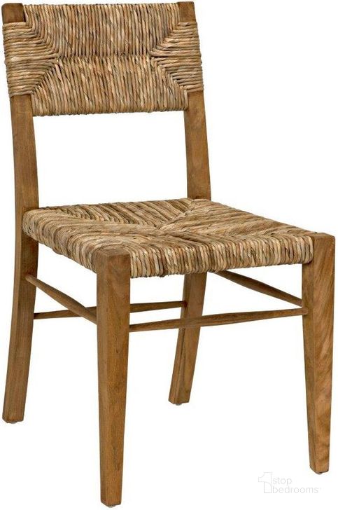 The appearance of Faley Chair In Teak With Woven designed by Noir in the transitional interior design. This clear piece of furniture  was selected by 1StopBedrooms from  to add a touch of cosiness and style into your home. Sku: GCHA246T. Material: Wood. Product Type: Dining Chair. Image1