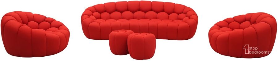 The appearance of Fantasy Chair In Red designed by J&M in the modern / contemporary interior design. This red piece of furniture  was selected by 1StopBedrooms from Fantasy Collection to add a touch of cosiness and style into your home. Sku: 18442-R-C. Product Type: Chair. Image1