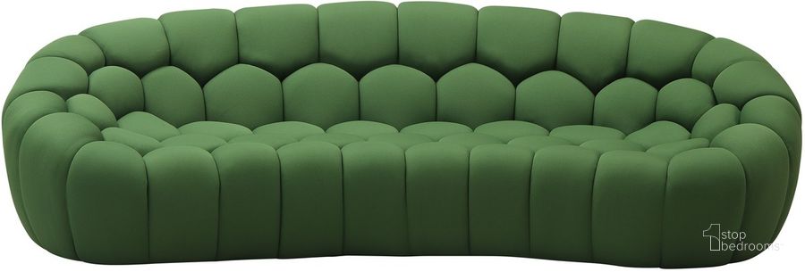The appearance of Fantasy Sofa In Green designed by J&M in the modern / contemporary interior design. This green piece of furniture  was selected by 1StopBedrooms from Fantasy Collection to add a touch of cosiness and style into your home. Sku: 18442-GN-S. Product Type: Sofa. Image1
