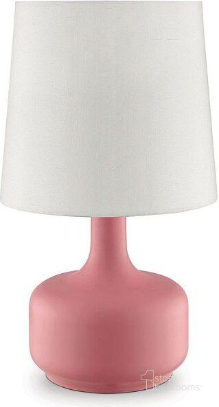 The appearance of Farah Matte Pink Table Lamp designed by Furniture of America in the modern / contemporary interior design. This pink piece of furniture  was selected by 1StopBedrooms from Farah Collection to add a touch of cosiness and style into your home. Sku: L9819PK. Material: Metal. Product Type: Table Lamp. Image1