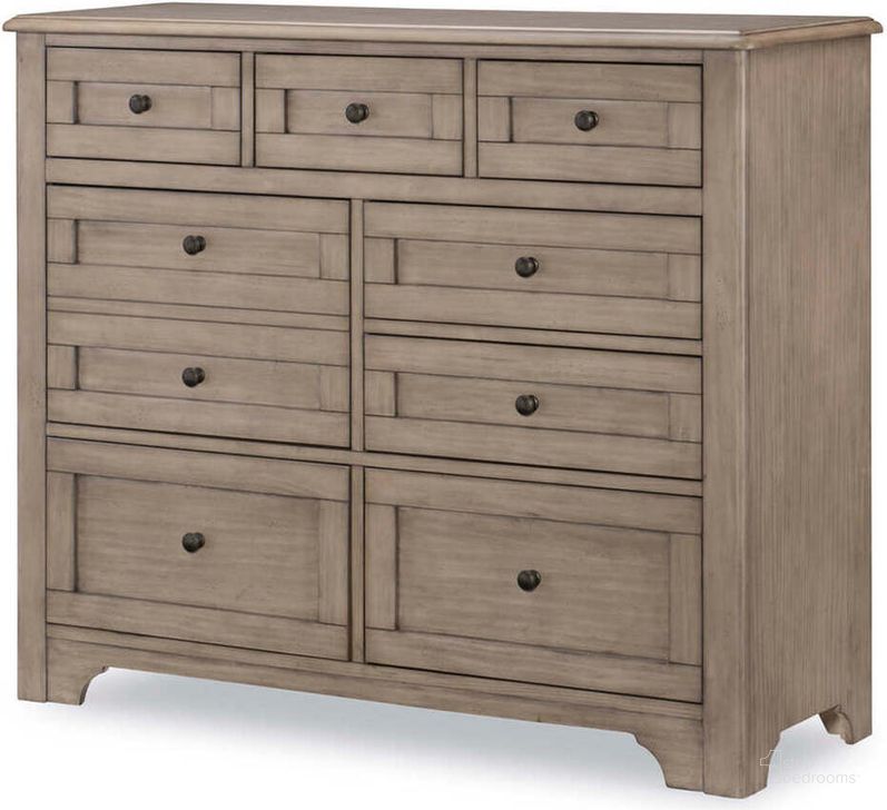 The appearance of Farm House Old Crate Brown 9 Drawer Chesser designed by Legacy Classic Kids in the transitional interior design. This brown piece of furniture  was selected by 1StopBedrooms from Farm House Collection to add a touch of cosiness and style into your home. Sku: 9950-1500. Product Type: Chest. Material: Pine.