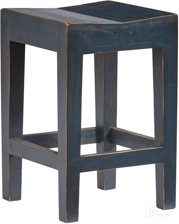 The appearance of Farmhouse Counter Stool Set Of 2 In Blue designed by Progressive Furniture in the transitional interior design. This blue piece of furniture  was selected by 1StopBedrooms from Farmhouse Collection to add a touch of cosiness and style into your home. Sku: A133-43N. Product Type: Counter Height Chair. Material: Solid Pine.