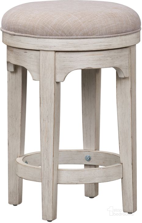 The appearance of Farmhouse Reimagined Console Swivel Stool designed by Liberty in the traditional interior design. This antique white piece of furniture  was selected by 1StopBedrooms from Farmhouse Reimagined Collection to add a touch of cosiness and style into your home. Sku: 652-OT9003. Product Type: Counter Height Chair. Material: Pine. Image1