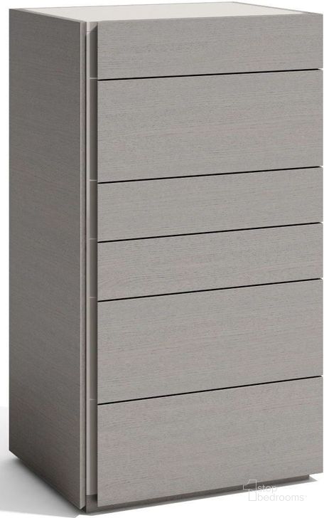 The appearance of Faro Grey Chest designed by J&M in the modern / contemporary interior design. This grey piece of furniture  was selected by 1StopBedrooms from Faro Collection to add a touch of cosiness and style into your home. Sku: 17868-C. Product Type: Chest. Image1