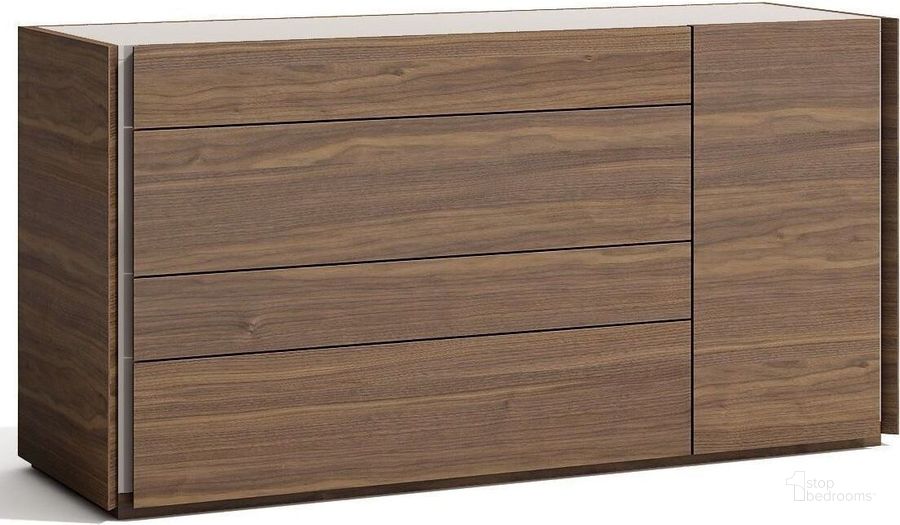 The appearance of Faro Walnut Dresser designed by J&M in the modern / contemporary interior design. This brown piece of furniture  was selected by 1StopBedrooms from Faro Collection to add a touch of cosiness and style into your home. Sku: 17862-D. Material: Wood. Product Type: Dresser. Image1