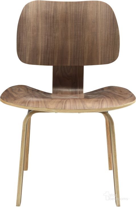 The appearance of Fathom Walnut Dining Wood Side Chair EEI-620-WAL designed by Modway in the modern / contemporary interior design. This walnut piece of furniture  was selected by 1StopBedrooms from Fathom Collection to add a touch of cosiness and style into your home. Sku: EEI-620-WAL. Material: Wood. Product Type: Side Chair. Image1