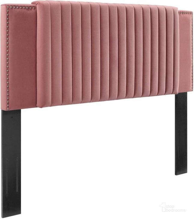 The appearance of Felicity Dusty Rose Channel Tufted Performance Velvet Twin Headboard designed by Modway in the modern / contemporary interior design. This dusty rose piece of furniture  was selected by 1StopBedrooms from Felicity Collection to add a touch of cosiness and style into your home. Sku: MOD-6661-DUS. Product Type: Headboard. Bed Size: Twin. Material: Plywood. Image1