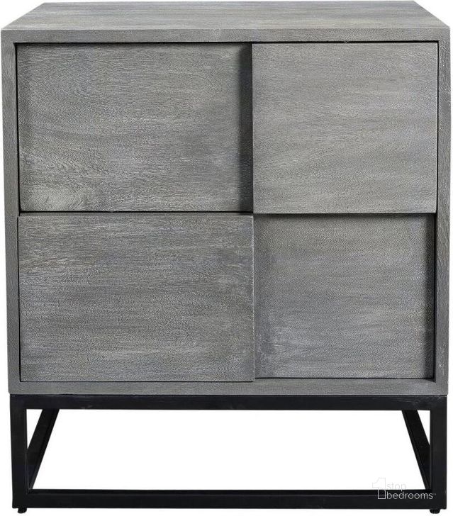 The appearance of Felix Grey 2 Drawers Night Stand designed by Moes Home in the modern / contemporary interior design. This grey piece of furniture  was selected by 1StopBedrooms from Felix Collection to add a touch of cosiness and style into your home. Sku: BV-1006-15. Material: Wood. Product Type: Nightstand. Image1