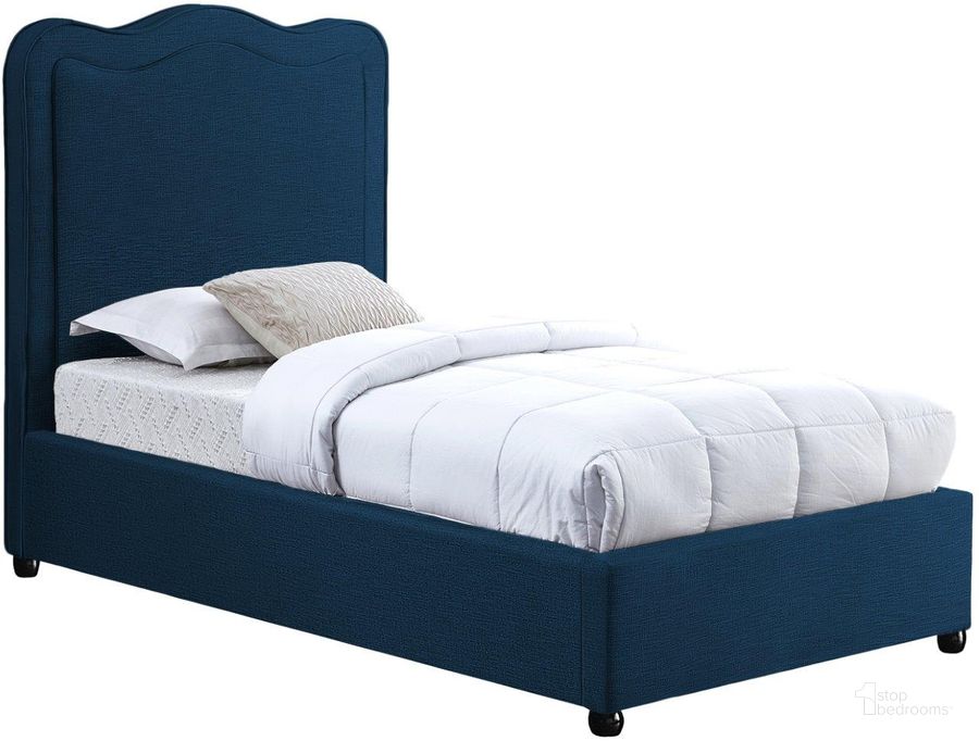 The appearance of Felix Linen Textured Fabric Twin Bed In Navy designed by Meridian in the transitional interior design. This navy piece of furniture  was selected by 1StopBedrooms from Felix Collection to add a touch of cosiness and style into your home. Sku: FelixNavy-T-1;FelixNavy-T-2. Material: Wood. Product Type: Bed. Bed Size: Twin. Image1