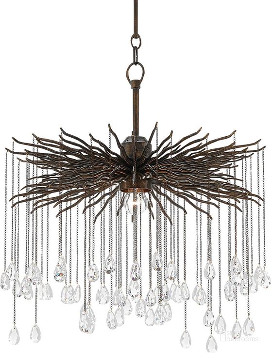 The appearance of Fen Small Crystal Chandelier designed by Currey & Company in the modern / contemporary interior design. This crystal piece of furniture  was selected by 1StopBedrooms from Fen Collection to add a touch of cosiness and style into your home. Sku: 9000-0198. Product Type: Chandelier. Material: Iron. Image1