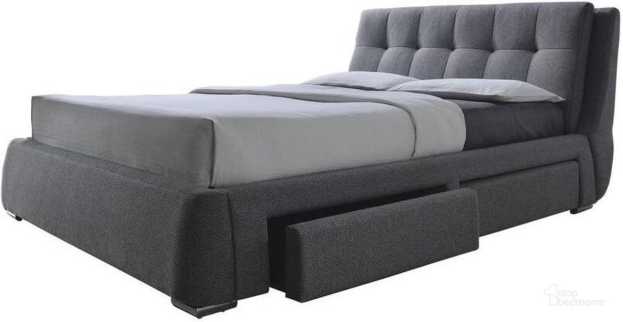 The appearance of Fenbrook Gray Queen Platform Storage Bed designed by Coaster in the modern / contemporary interior design. This gray piece of furniture  was selected by 1StopBedrooms from Fenbrook Collection to add a touch of cosiness and style into your home. Sku: 300523QB1;300523QB2;300523QB3;300523QB4;300523QB5. Bed Type: Storage Bed. Material: Wood. Product Type: Storage Bed. Bed Size: Queen. Image1