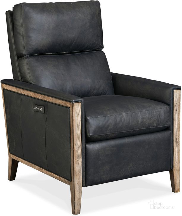 The appearance of Fergeson Black Leather Power Recliner designed by Hooker in the traditional interior design. This black piece of furniture  was selected by 1StopBedrooms from Fergeson Collection to add a touch of cosiness and style into your home. Sku: RC437-PWR-096. Material: Leather. Product Type: Recliner. Image1