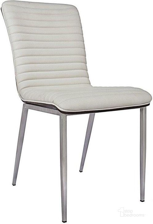 The appearance of Fernanada Dining Chair Set Of 2 In Pearl White designed by Bellini Modern Living in the modern / contemporary interior design. This pearl white piece of furniture  was selected by 1StopBedrooms from Fernanada Collection to add a touch of cosiness and style into your home. Sku: Fernanda PRWHT. Product Type: Dining Chair. Material: Stainless Steel. Image1