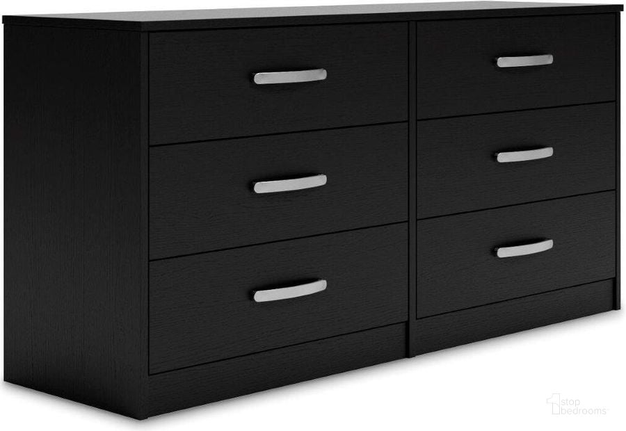 The appearance of Finch Black Six Drawer Dresser designed by Signature Design by Ashley in the transitional interior design. This black piece of furniture  was selected by 1StopBedrooms from Finch Collection to add a touch of cosiness and style into your home. Sku: EB3392-231. Material: Wood. Product Type: Dresser. Image1