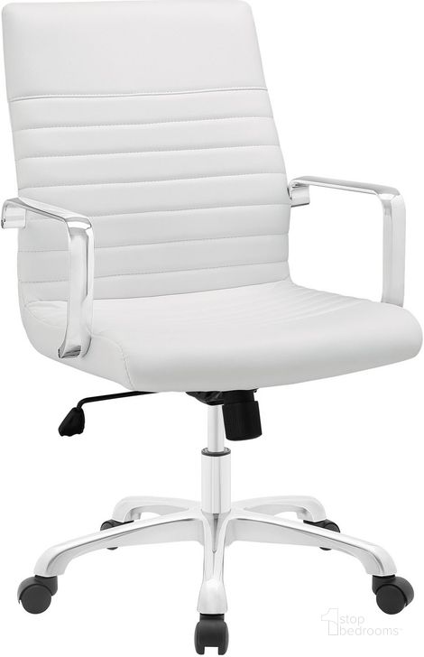 The appearance of Finesse White Mid Back Office Chair designed by Modway in the modern / contemporary interior design. This white piece of furniture  was selected by 1StopBedrooms from Finesse Collection to add a touch of cosiness and style into your home. Sku: EEI-1534-WHI. Material: Wood. Product Type: Office Chair. Image1