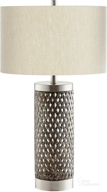 The appearance of Fiorello Satin Nickel Table Lamp designed by Cyan Design in the modern / contemporary interior design. This silver piece of furniture  was selected by 1StopBedrooms from Fiorello Collection to add a touch of cosiness and style into your home. Sku: 10547. Product Type: Table Lamp. Material: Iron.