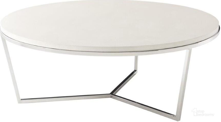 The appearance of Fisher Round Cocktail Table In Shagreen TAS51036.C095 designed by Theodore Alexander in the transitional interior design. This  piece of furniture  was selected by 1StopBedrooms from TA Studio No. 4 Collection to add a touch of cosiness and style into your home. Sku: TAS51036.C095. Product Type: Cocktail Table.