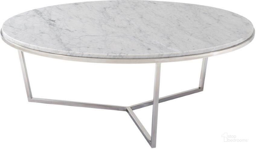 The appearance of Fisher Round Marble Cocktail Table TAS51034.C095 designed by Theodore Alexander in the modern / contemporary interior design. This  piece of furniture  was selected by 1StopBedrooms from TA Studio No. 4 Collection to add a touch of cosiness and style into your home. Sku: TAS51034.C095. Material: Marble. Product Type: Cocktail Table.