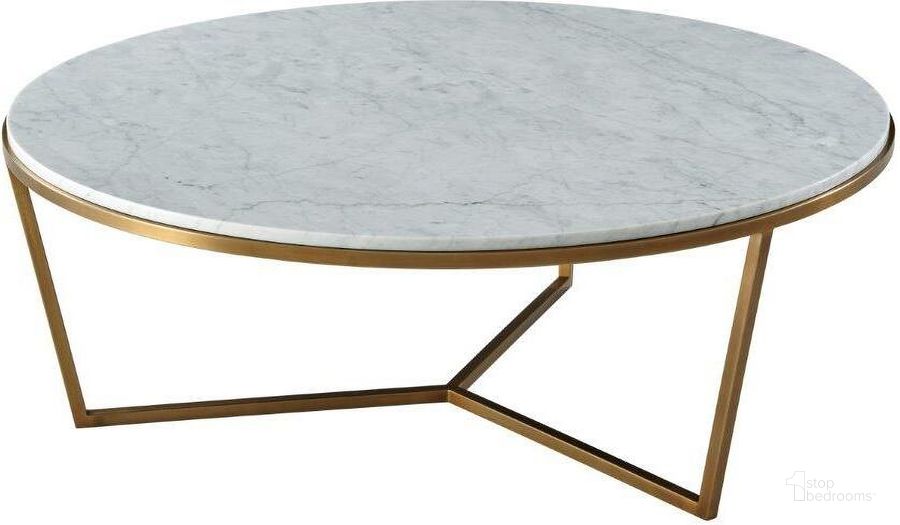 The appearance of Fisher Round Marble Cocktail Table TAS51034.C096 designed by Theodore Alexander in the modern / contemporary interior design. This  piece of furniture  was selected by 1StopBedrooms from TA Studio No. 4 Collection to add a touch of cosiness and style into your home. Sku: TAS51034.C096. Material: Marble. Product Type: Cocktail Table.