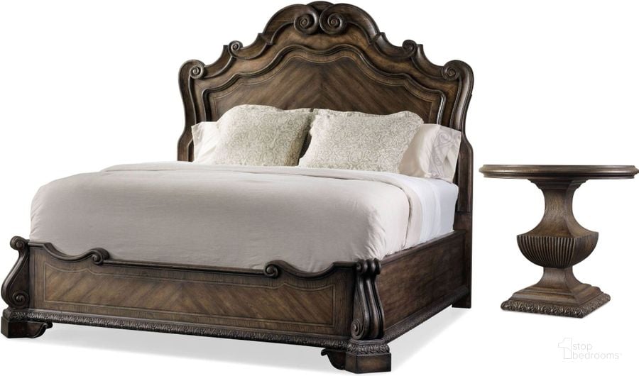 The appearance of Rhapsody Brown Panel Bedroom Set designed by Hooker in the traditional interior design. This brown piece of furniture  was selected by 1StopBedrooms from Rhapsody Collection to add a touch of cosiness and style into your home. Sku: 5070-90267;5070-90268;5070-90269;5070-90015. Bed Type: Panel Bed. Material: Wood. Product Type: Panel Bed. Bed Size: King. Image1