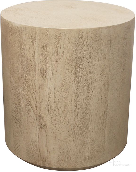 The appearance of Flagstaff 18 Inch Round Side Table In Natural and Stone designed by Moti in the  interior design. This natural and stone piece of furniture  was selected by 1StopBedrooms from Flagstaff Collection to add a touch of cosiness and style into your home. Sku: 77004003. Material: Wood. Product Type: Side Table. Image1