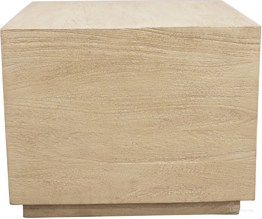 The appearance of Flagstaff 20 Inch Square Side Table In Natural and Stone designed by Moti in the  interior design. This natural and stone piece of furniture  was selected by 1StopBedrooms from Flagstaff Collection to add a touch of cosiness and style into your home. Sku: 77004002. Material: Wood. Product Type: Side Table. Image1
