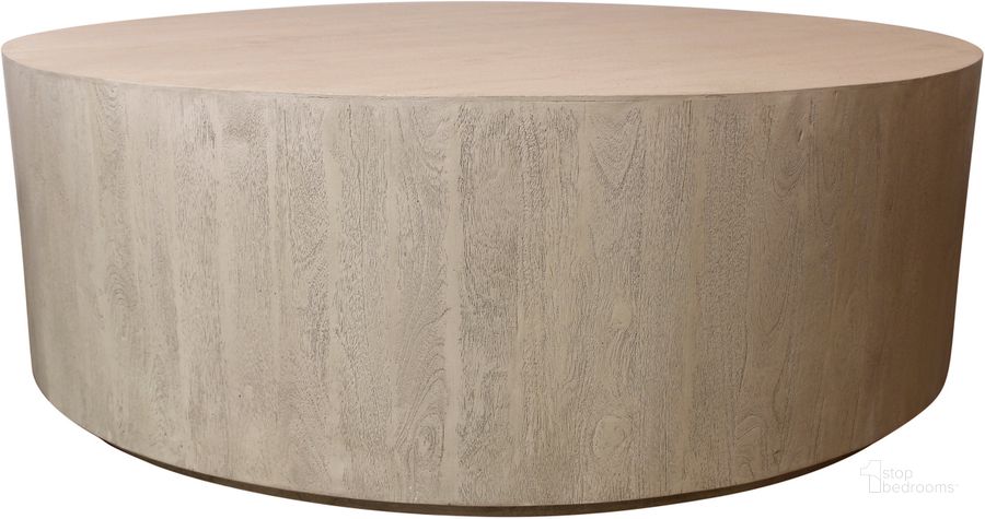 The appearance of Flagstaff 48 Inch Round Cocktail Table In Natural and Stone designed by Moti in the  interior design. This natural and stone piece of furniture  was selected by 1StopBedrooms from Flagstaff Collection to add a touch of cosiness and style into your home. Sku: 77003006. Material: Wood. Product Type: Cocktail Table. Image1