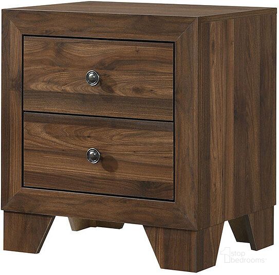 The appearance of Flavien Roma Brown Cherry Nightstand designed by Atelier Home in the modern / contemporary interior design. This brown cherry piece of furniture  was selected by 1StopBedrooms from Flavien Roma Collection to add a touch of cosiness and style into your home. Sku: B9250-2. Product Type: Nightstand. Image1