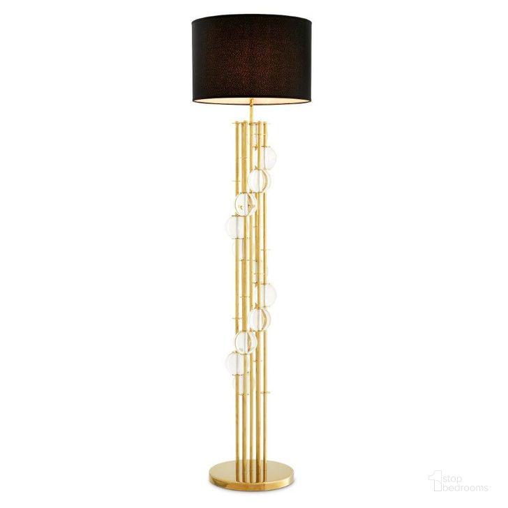 The appearance of Floor Lamp Lorenzo Gold Finish Incl White Shade designed by Eichholtz in the modern / contemporary interior design. This gold piece of furniture  was selected by 1StopBedrooms from Lorenzo Collection to add a touch of cosiness and style into your home. Sku: 111227UL;110592UL. Product Type: Floor Lamp. Image1