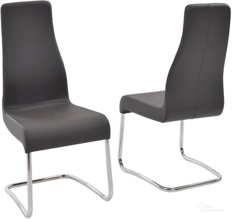The appearance of Florence Dark Gray Dining Chair Set Of 2 designed by Casabianca Home in the modern / contemporary interior design. This gray piece of furniture  was selected by 1StopBedrooms from Florence Collection to add a touch of cosiness and style into your home. Sku: TC-2004-GR. Material: Metal. Product Type: Dining Chair. Image1