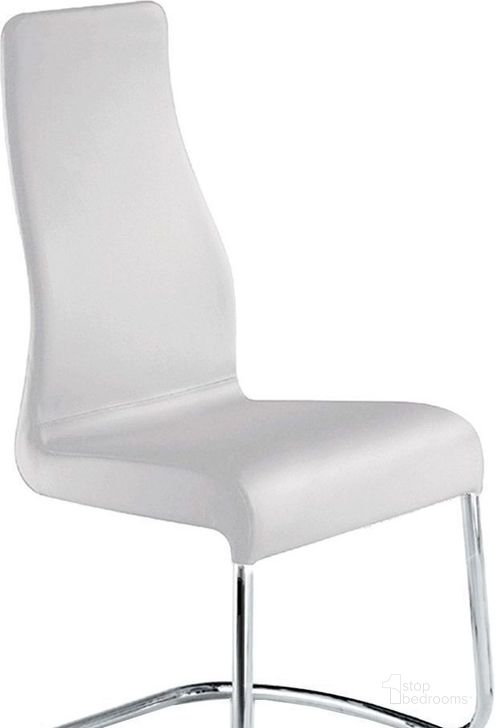 The appearance of Florence White Dining Chair Set of 2 designed by Casabianca Home in the modern / contemporary interior design. This white piece of furniture  was selected by 1StopBedrooms from Florence Collection to add a touch of cosiness and style into your home. Sku: TC-2004-WH. Material: Metal. Product Type: Dining Chair. Image1
