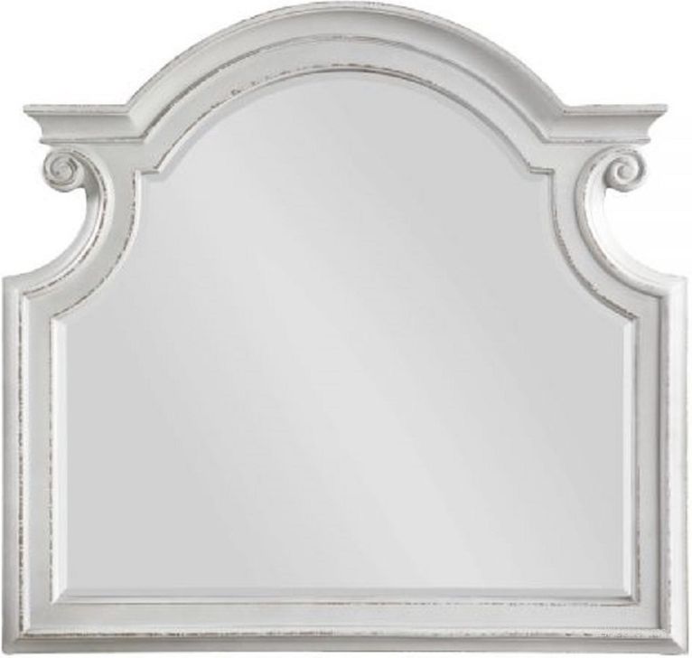 The appearance of Florian Mirror In Antique White designed by ACME in the transitional interior design. This antique white piece of furniture  was selected by 1StopBedrooms from Florian Collection to add a touch of cosiness and style into your home. Sku: BD01650. Material: Wood. Product Type: Accent Mirror.
