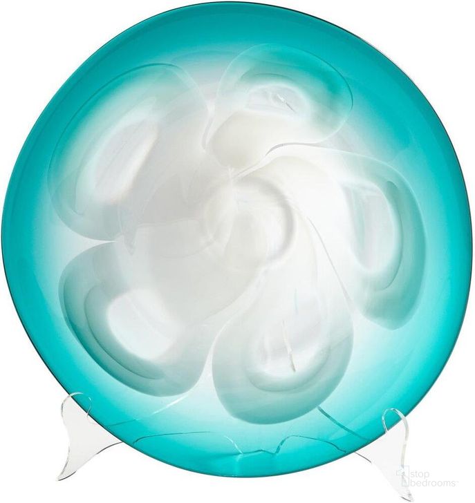 The appearance of Flower Power Small Plate designed by Cyan Design in the modern / contemporary interior design. This blue piece of furniture  was selected by 1StopBedrooms from Flower Collection to add a touch of cosiness and style into your home. Sku: 07257. Material: Glass. Product Type: Decorative Accessory.