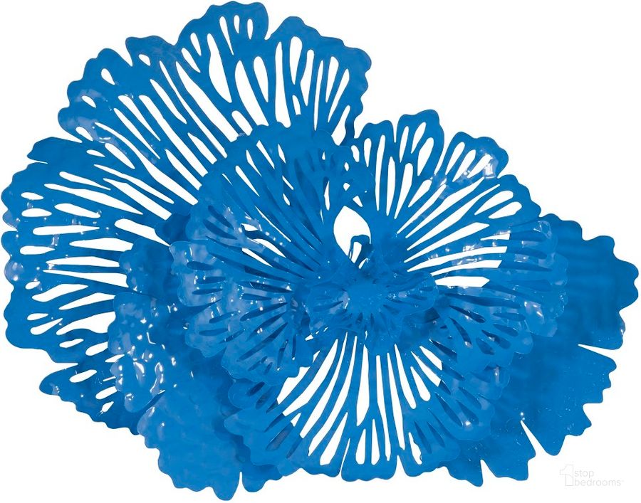 The appearance of Flower Wall Art In Blue TH101833 designed by Phillips Collection in the modern / contemporary interior design. This blue piece of furniture  was selected by 1StopBedrooms from Flower Collection to add a touch of cosiness and style into your home. Sku: TH101833. Material: Metal. Product Type: Wall Art.