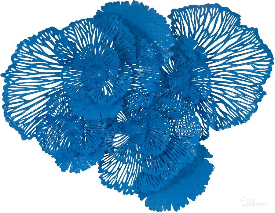 The appearance of Flower Wall Art In Blue TH101837 designed by Phillips Collection in the modern / contemporary interior design. This blue piece of furniture  was selected by 1StopBedrooms from Flower Collection to add a touch of cosiness and style into your home. Sku: TH101837. Material: Metal. Product Type: Wall Art.