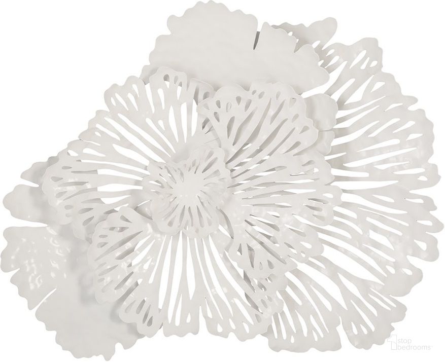 The appearance of Flower Wall Art TH79998 designed by Phillips Collection in the modern / contemporary interior design. This white piece of furniture  was selected by 1StopBedrooms from  to add a touch of cosiness and style into your home. Sku: TH79998. Material: Metal. Product Type: Wall Decor. Image1