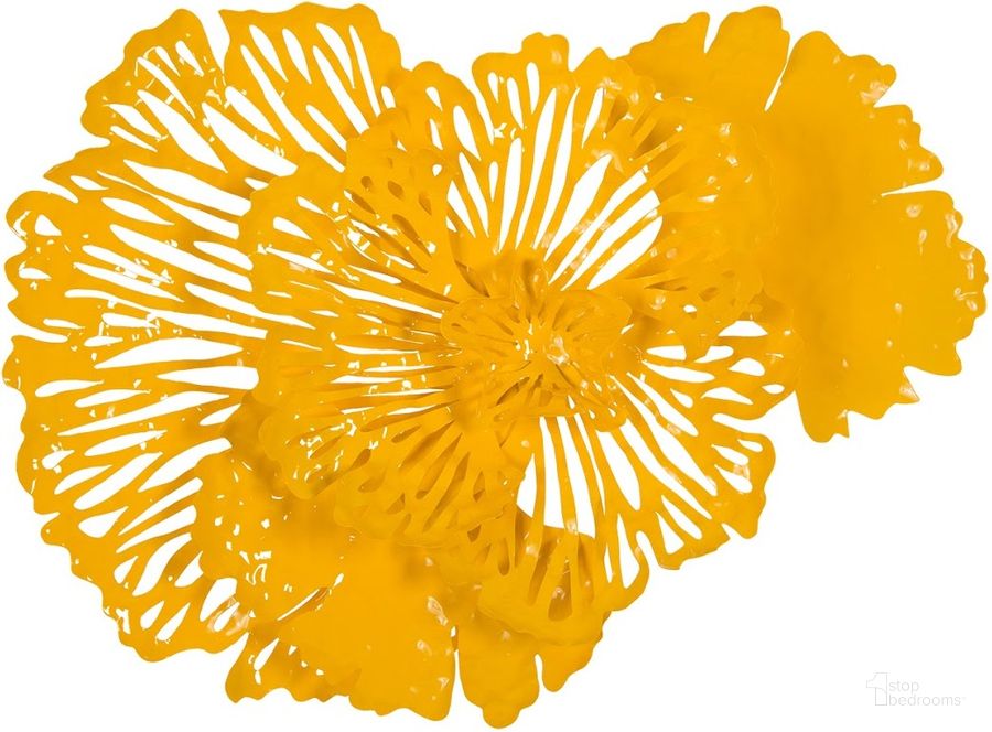 The appearance of Flower Wall Art TH83077 designed by Phillips Collection in the modern / contemporary interior design. This yellow piece of furniture  was selected by 1StopBedrooms from  to add a touch of cosiness and style into your home. Sku: TH83077. Material: Metal. Product Type: Wall Decor. Image1