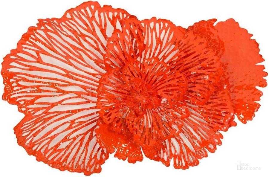 The appearance of Flower Wall Art TH83081 designed by Phillips Collection in the modern / contemporary interior design. This orange piece of furniture  was selected by 1StopBedrooms from  to add a touch of cosiness and style into your home. Sku: TH83081. Material: Metal. Product Type: Wall Decor. Image1