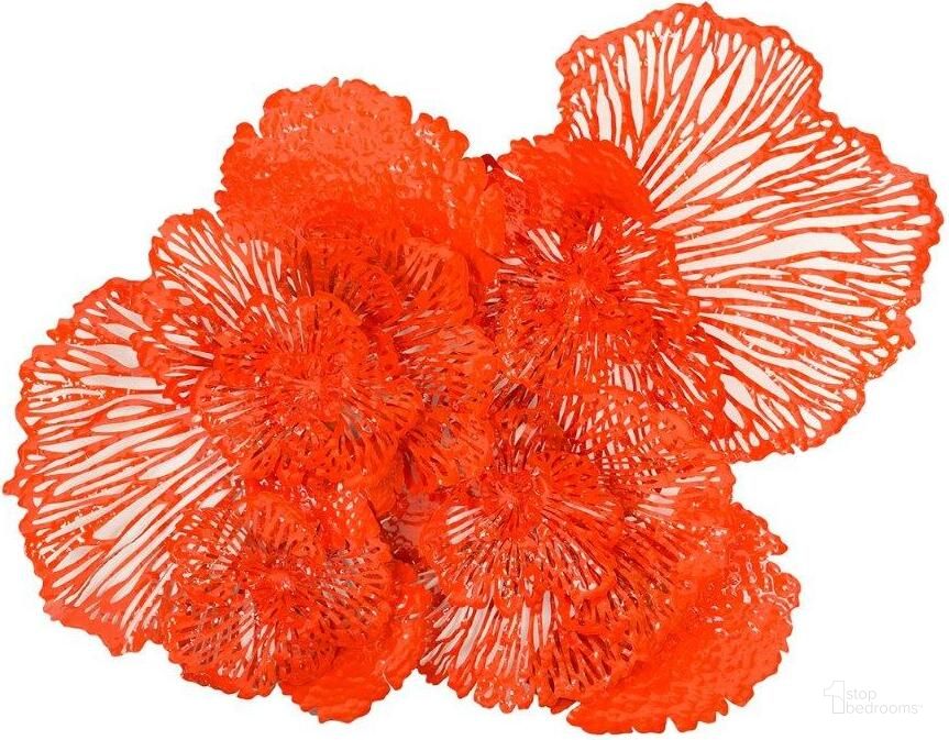 The appearance of Flower Wall Art TH83082 designed by Phillips Collection in the modern / contemporary interior design. This orange piece of furniture  was selected by 1StopBedrooms from  to add a touch of cosiness and style into your home. Sku: TH83082. Material: Metal. Product Type: Wall Decor. Image1