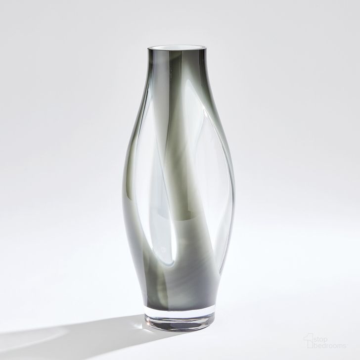 The appearance of Fly Through Large Vase In Grey designed by Global Views in the modern / contemporary interior design. This grey piece of furniture  was selected by 1StopBedrooms from Fly Collection to add a touch of cosiness and style into your home. Sku: 7.6022. Material: Glass. Product Type: Vase. Image1