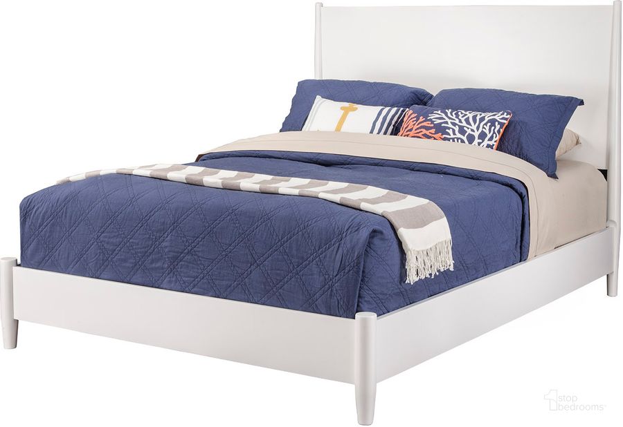 The appearance of Flynn California King Platform Bed White designed by Alpine in the transitional interior design. This white piece of furniture  was selected by 1StopBedrooms from Flynn Collection to add a touch of cosiness and style into your home. Sku: 766-W-07CK. Bed Type: Platform Bed. Product Type: Platform Bed. Bed Size: California King. Material: Wood Veneer. Image1