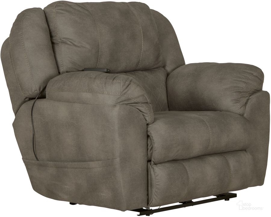 The appearance of Flynn Power Lay Flat Recliner with Power Adjustable Headrest In Brown designed by Catnapper in the traditional interior design. This brown piece of furniture  was selected by 1StopBedrooms from Flynn Collection to add a touch of cosiness and style into your home. Sku: 7624507145519145619. Material: Fabric. Product Type: Recliner. Image1