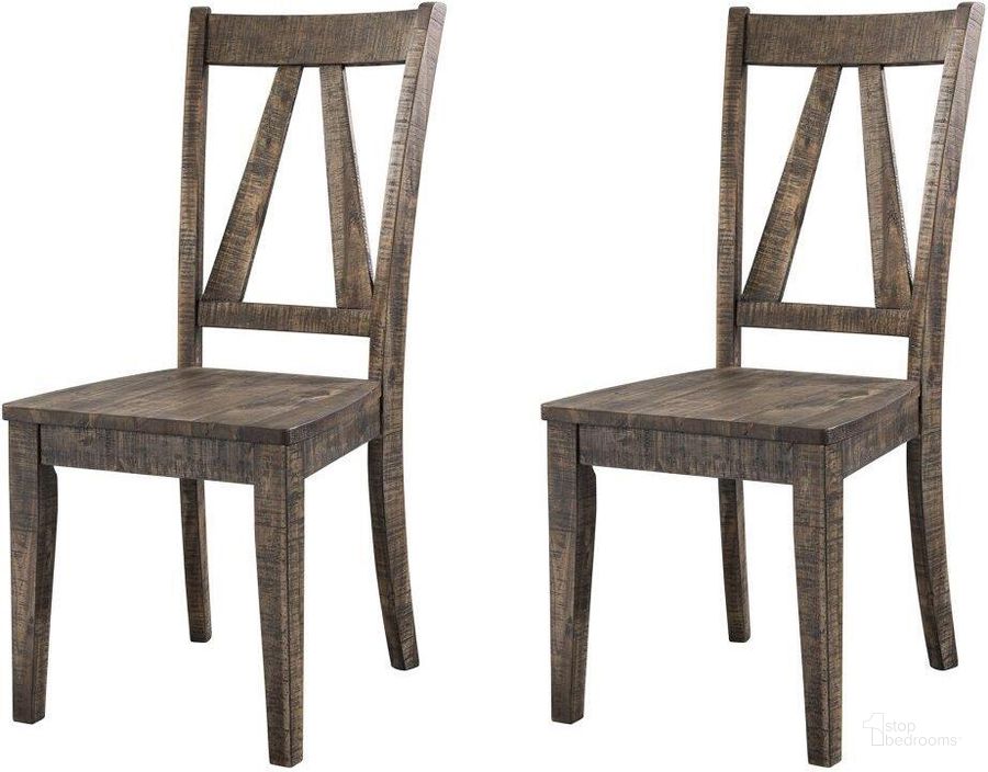 The appearance of Flynn Walnut Wooden Side Chair Set Of 2 designed by Picket House in the rustic / southwestern interior design. This brown piece of furniture  was selected by 1StopBedrooms from Flynn Collection to add a touch of cosiness and style into your home. Sku: DFN100SC. Material: Wood. Product Type: Side Chair. Image1