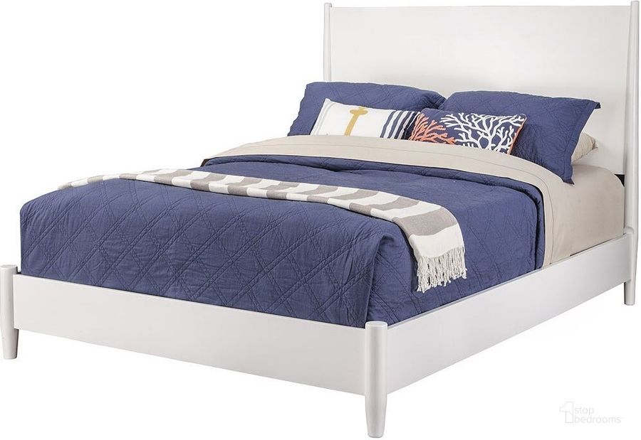 The appearance of Flynn White Cal. King Panel Bed designed by Alpine in the modern / contemporary interior design. This white piece of furniture  was selected by 1StopBedrooms from Flynn Collection to add a touch of cosiness and style into your home. Sku: 966-W-07CK. Bed Type: Panel Bed. Material: Wood. Product Type: Panel Bed. Bed Size: California King. Image1