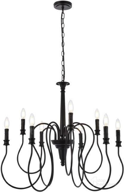 The appearance of Flynx 9 Lights Pendant In Black designed by Elegant Lighting in the transitional interior design. This black piece of furniture  was selected by 1StopBedrooms from Flynx Collection to add a touch of cosiness and style into your home. Sku: LD7045D30BK. Material: Metal. Product Type: Pendant Lighting. Image1
