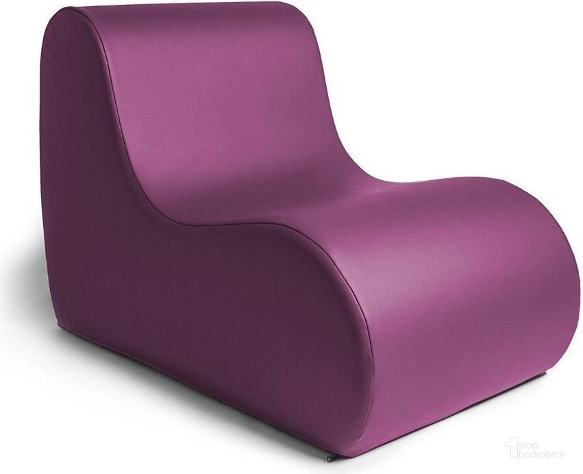 The appearance of Foam Labs Eldwin Large Classroom Foam Chair Premium Vinyl Cover In Purple designed by Jaxx Bean Bags in the modern / contemporary interior design. This purple piece of furniture  was selected by 1StopBedrooms from  to add a touch of cosiness and style into your home. Sku: 17195227. Product Type: Accent Chair. Material: Vinyl. Image1