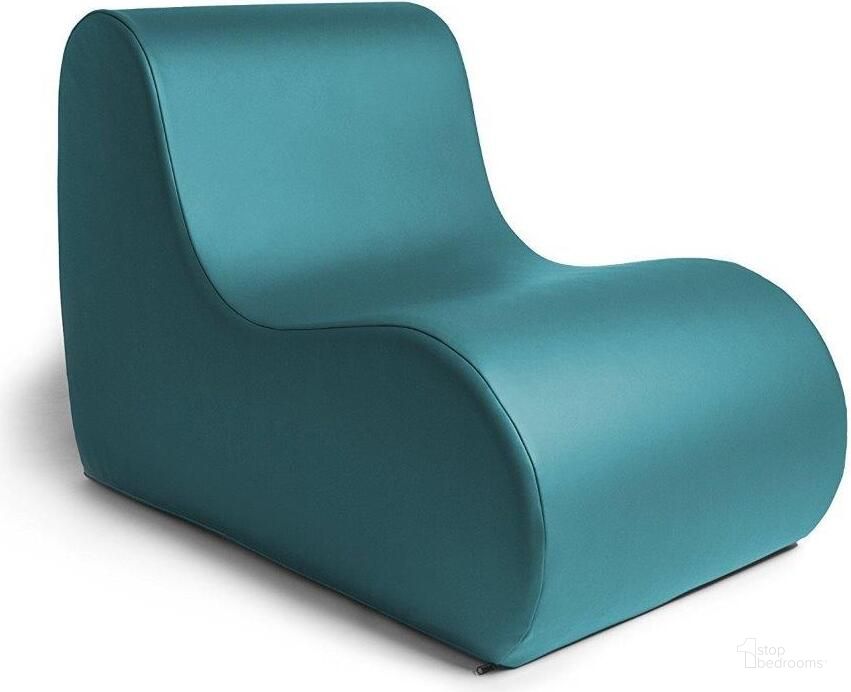 The appearance of Foam Labs Eldwin Large Classroom Foam Chair Premium Vinyl Cover In Turquoise designed by Jaxx Bean Bags in the modern / contemporary interior design. This turquoise piece of furniture  was selected by 1StopBedrooms from  to add a touch of cosiness and style into your home. Sku: 17195413. Product Type: Accent Chair. Material: Vinyl. Image1
