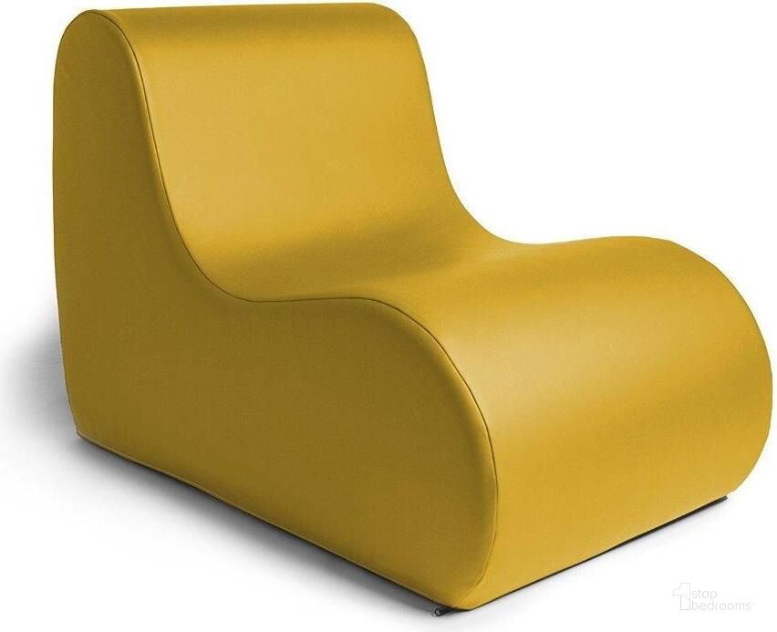 The appearance of Foam Labs Eldwin Large Classroom Foam Chair Premium Vinyl Cover In Yellow designed by Jaxx Bean Bags in the modern / contemporary interior design. This yellow piece of furniture  was selected by 1StopBedrooms from  to add a touch of cosiness and style into your home. Sku: 17195453. Product Type: Accent Chair. Material: Vinyl. Image1
